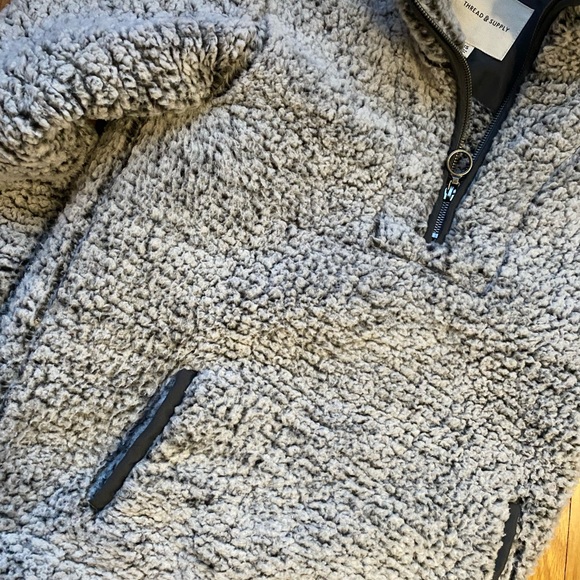 Thread & Supply Fuzzy Quarter Zip Pullover - Picture 4 of 4